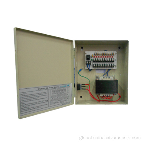 Power Supply for 8 Surveillance Cameras 24VAC 5Amp Metal Cased CCTV AC Power Supply Factory